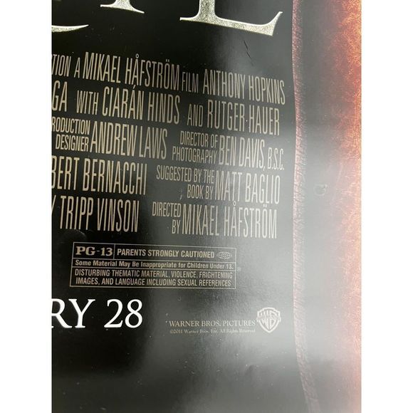 Anthony Hopkins The Rite Original Movie Poster 40" X 27"Double Sided - Picture 8 of 12